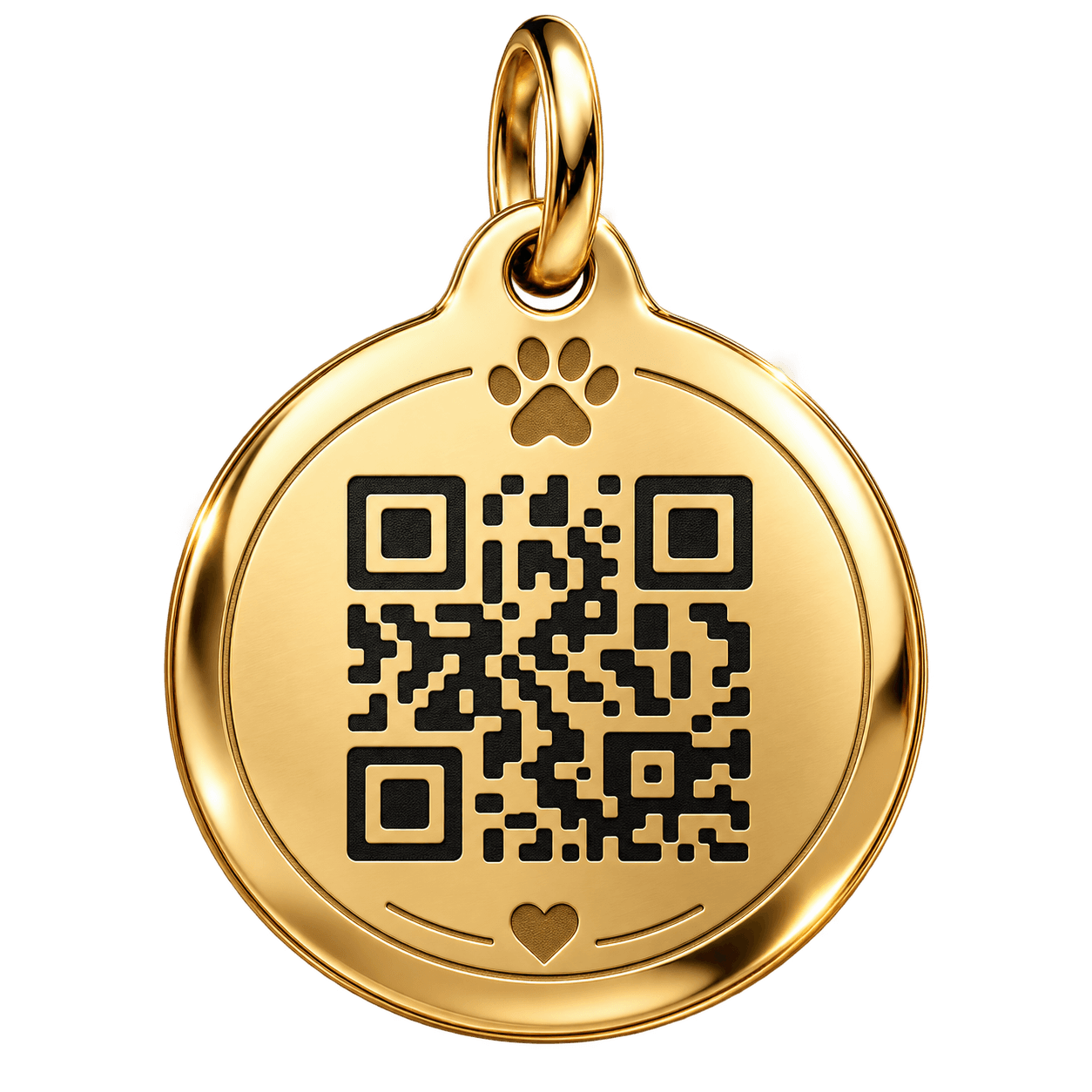 Placa dorada de PeluShow con su código QR